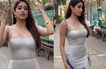 Janhvi Kapoor flaunts hot curves in skintight shimmery dress, hot video goes viral